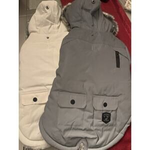 Stylish Gray and Cream Dog Jackets